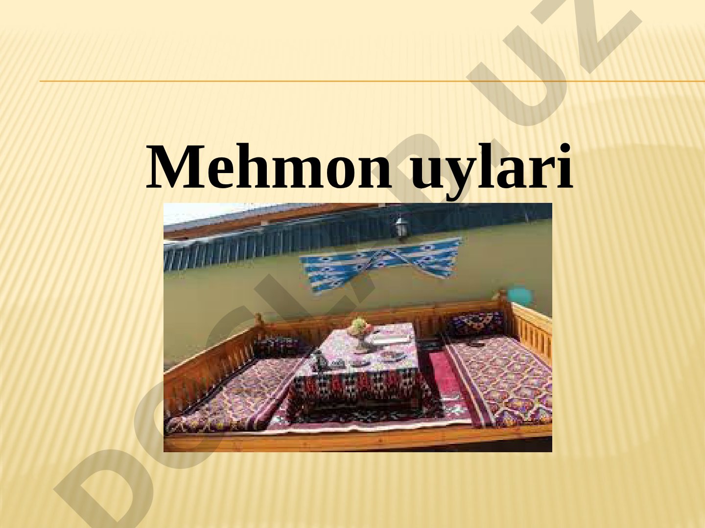 Mehmon uylari rejasi taqdimoti