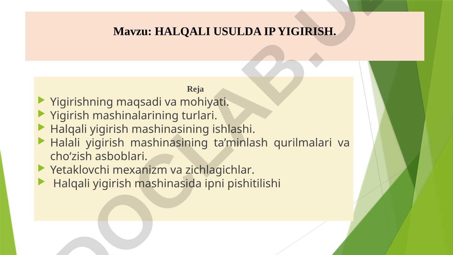 HALQALI USULDA IP YIGIRISH