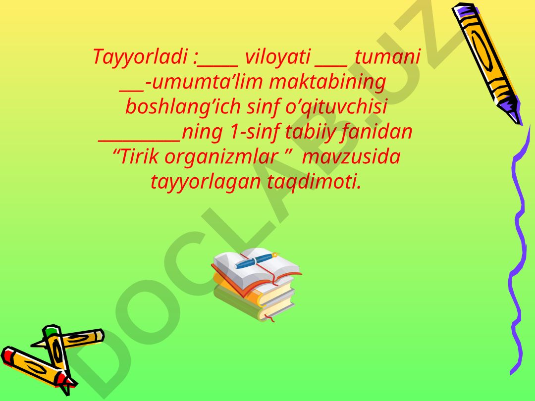 Tirik organizmlar