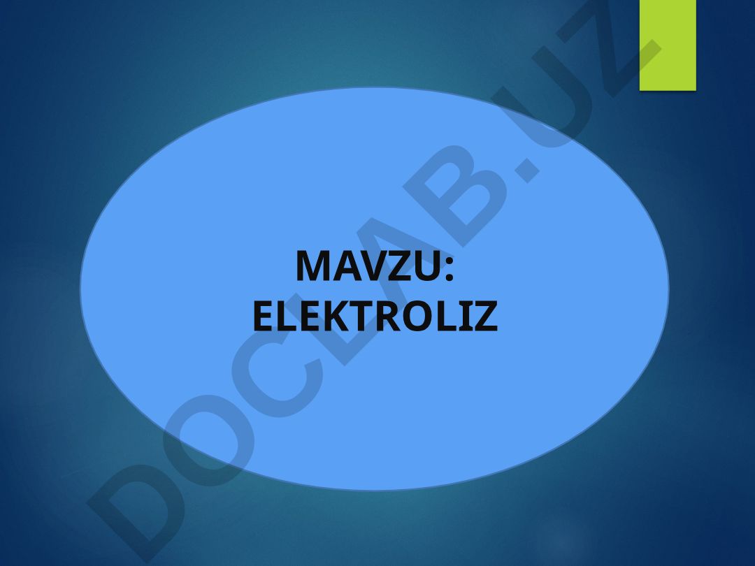 ELEKTROLIZ