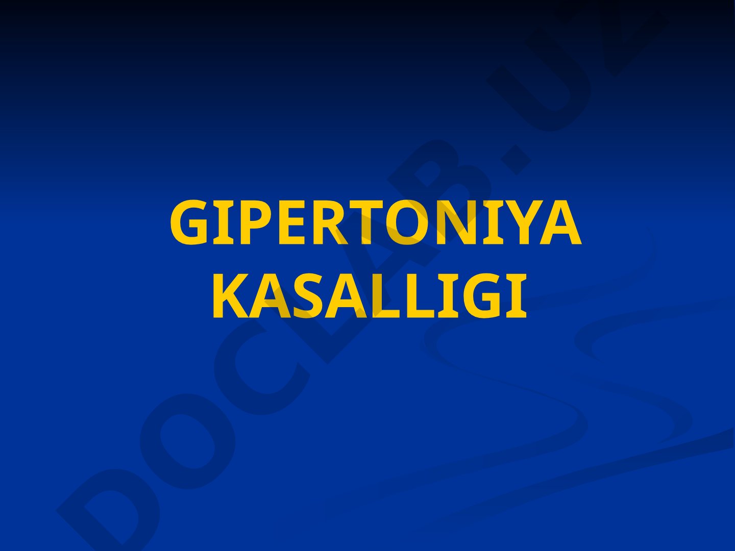 Gipertoniya kasalligi: tashxisi, tarqalishi va patogenezi
