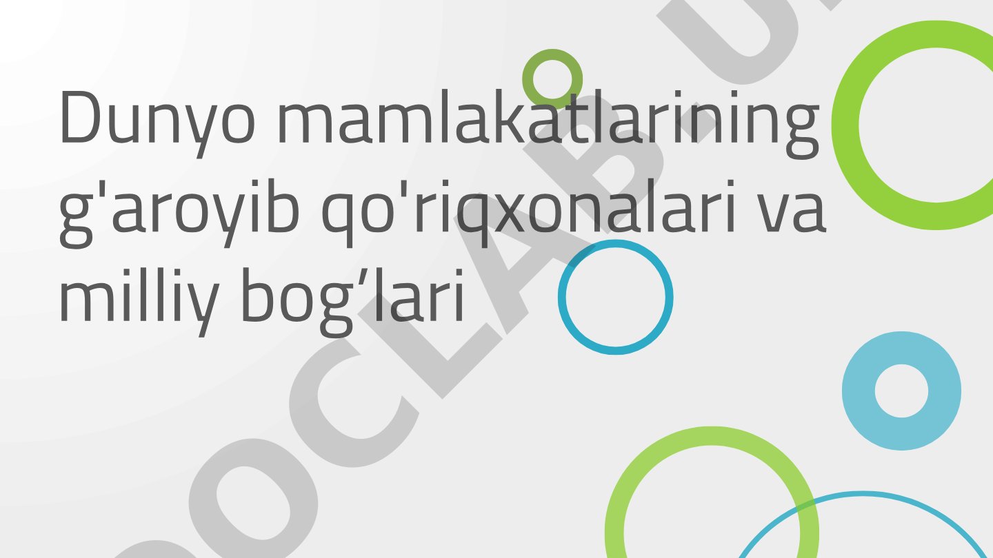 Milliy bog'lar taqdimoti