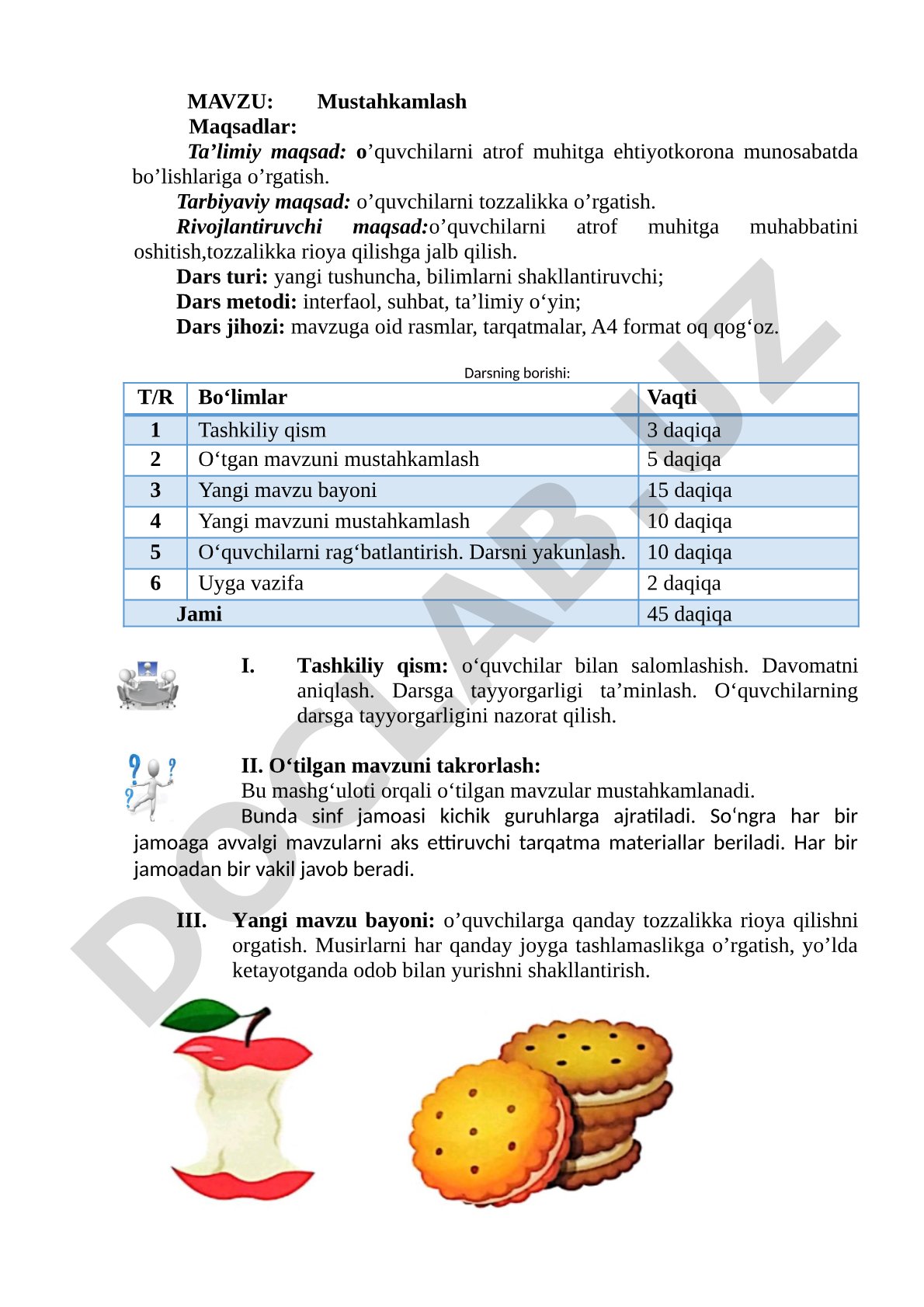 Atrof muhitga ehtiyotkorlik darsi