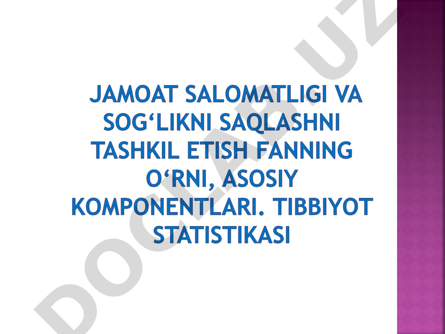 Statistika usullari taqdimoti