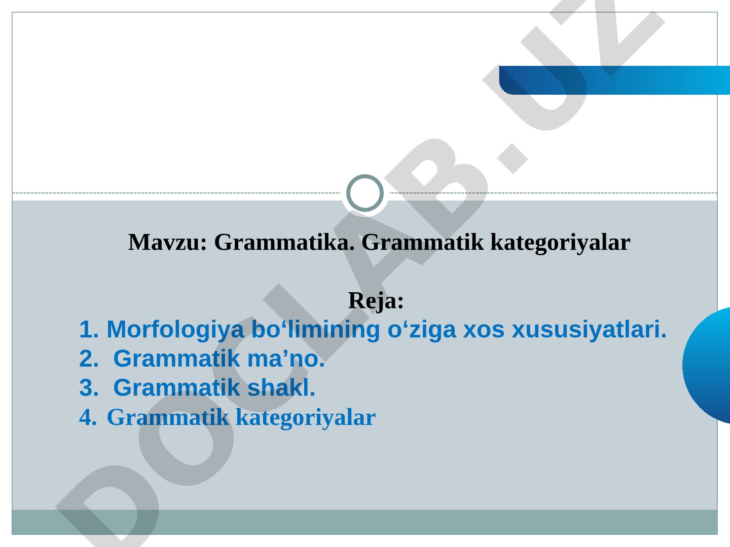 Grammatika. Grammatik kategoriyalar