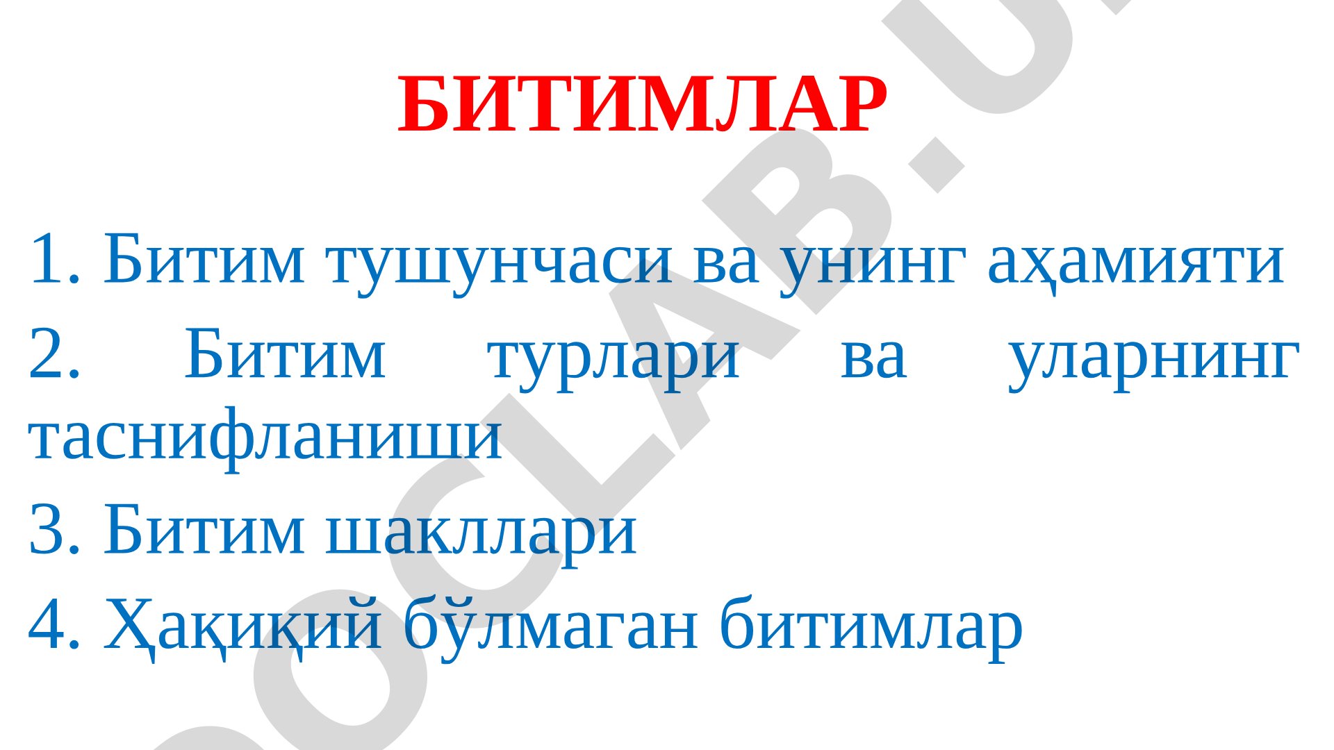 Fuqarolik huquqi bitimlari taqdimoti