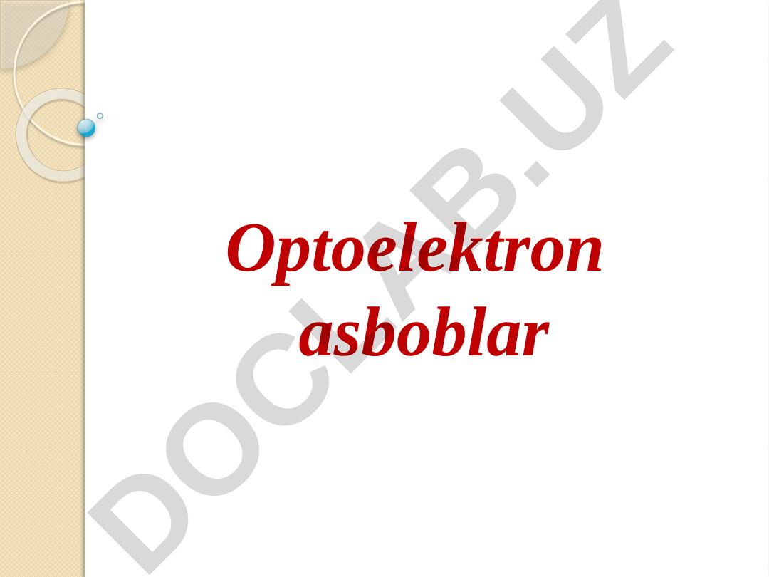 Optoelektron asboblar