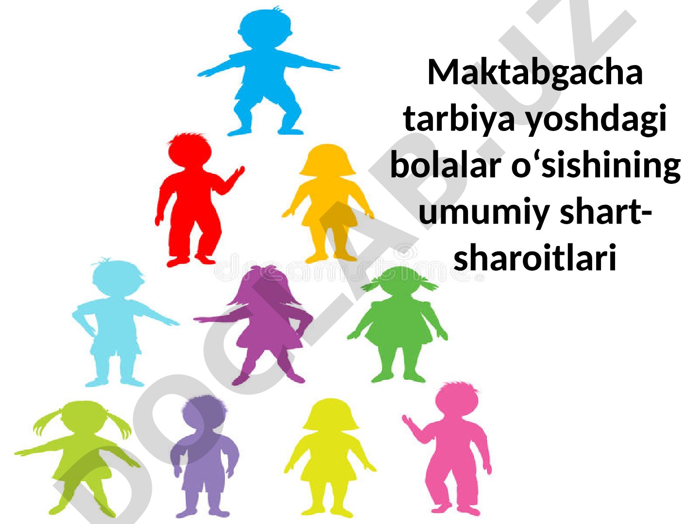 Maktabgacha tarbiya yoshdagi bolalar o'sishining umumiy shart-sharoitlari