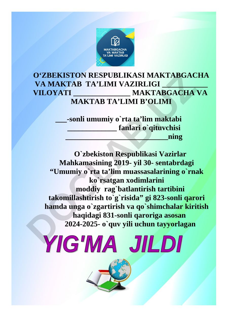O'quvchilarning choraklik baholari va sifat ko'rsatkichlari