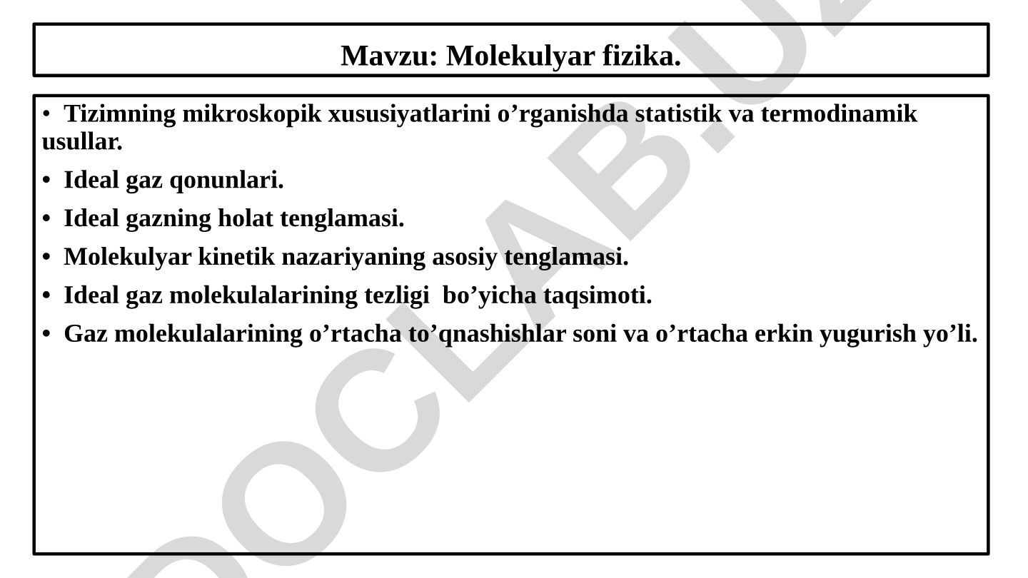 Molekulyar fizika