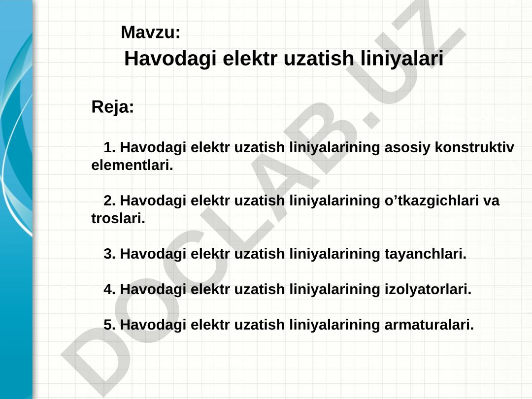 Havodagi elektr uzatish liniyalari