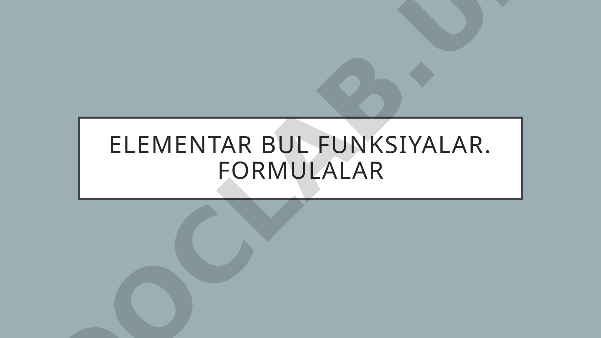 Jegalkin funksiyalari taqdimoti