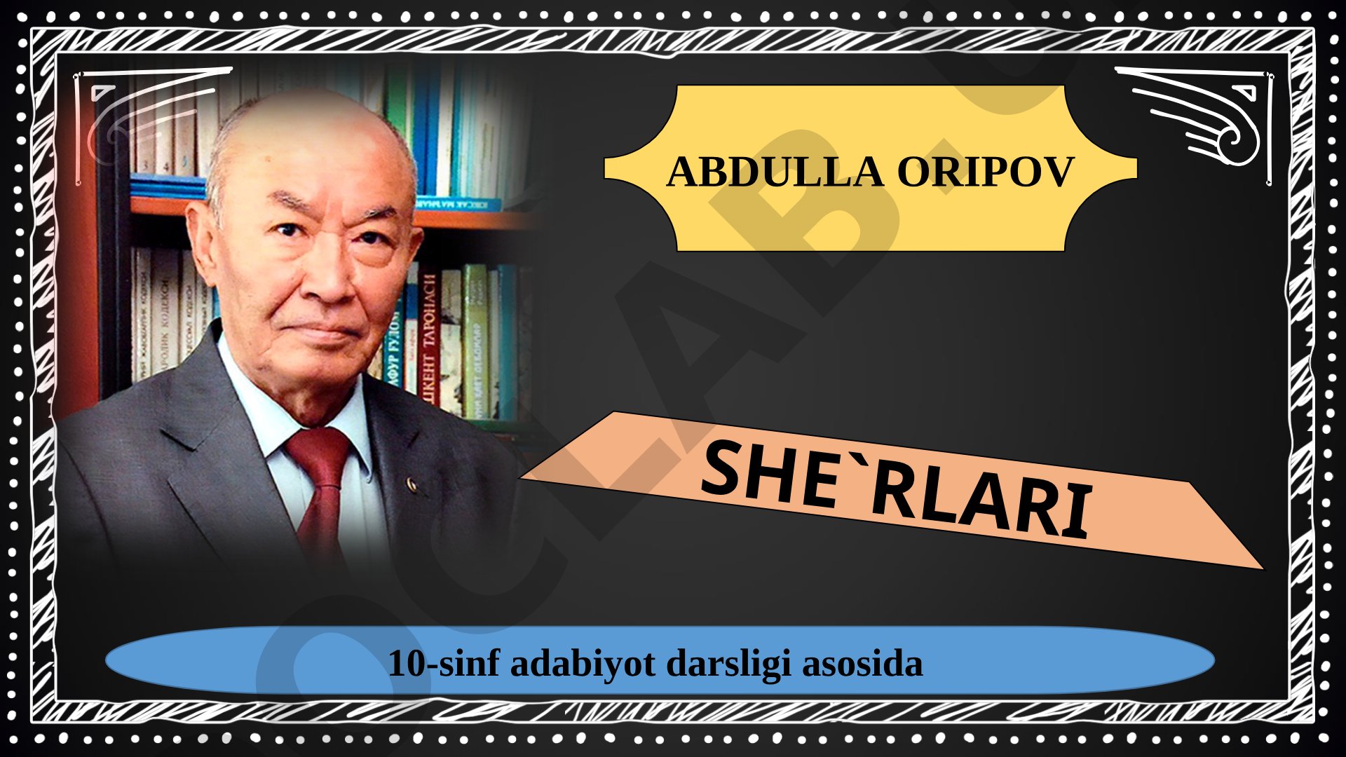 Abdulla Oripov sheʼri tahlili taqdimoti
