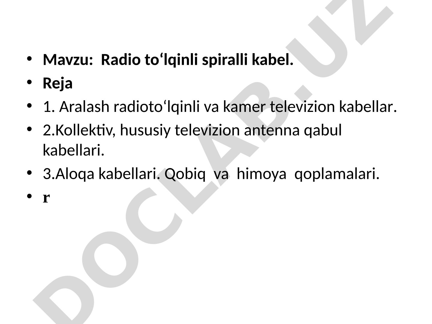 Radio to‘lqinli spiralli kabel