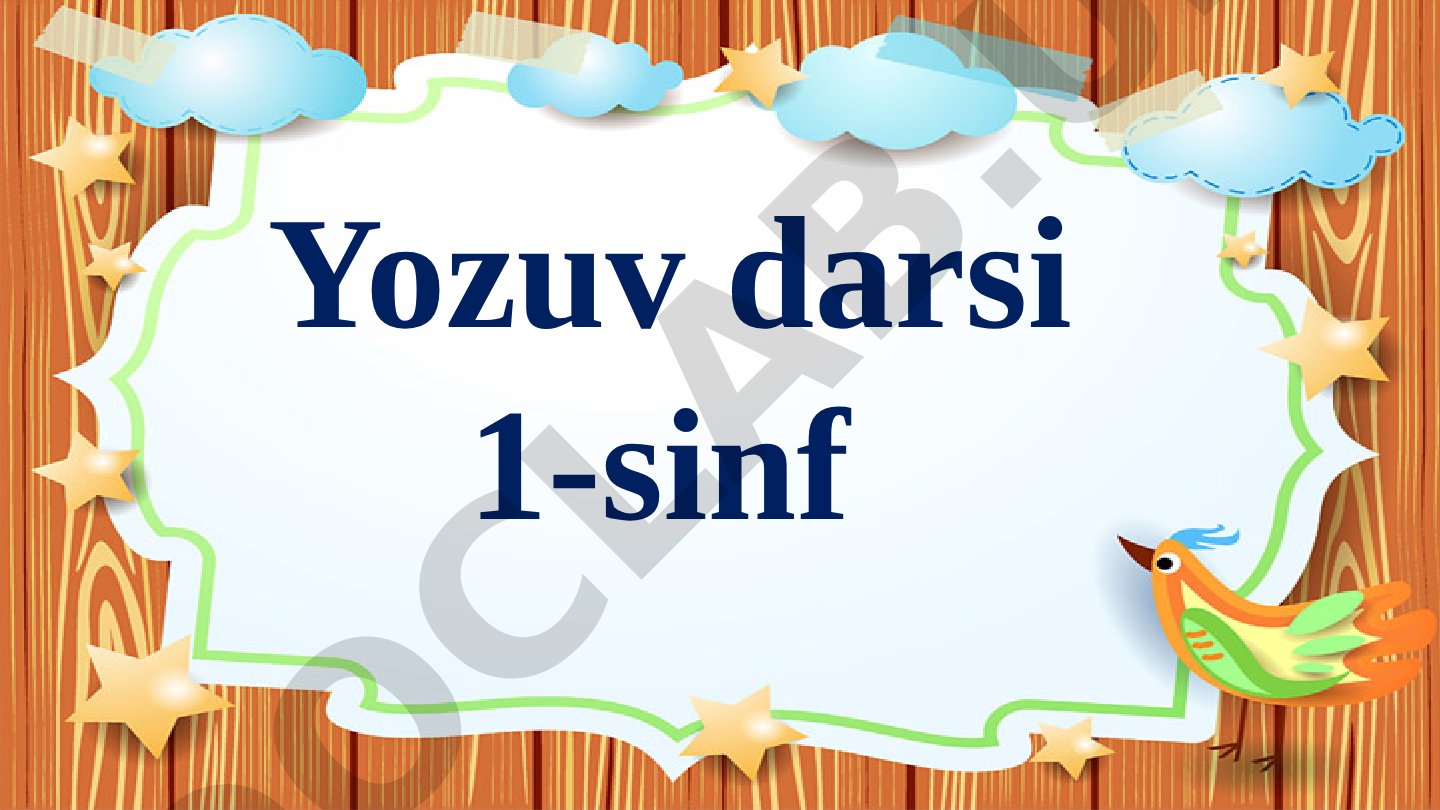 Yozuv darsi taqdimoti