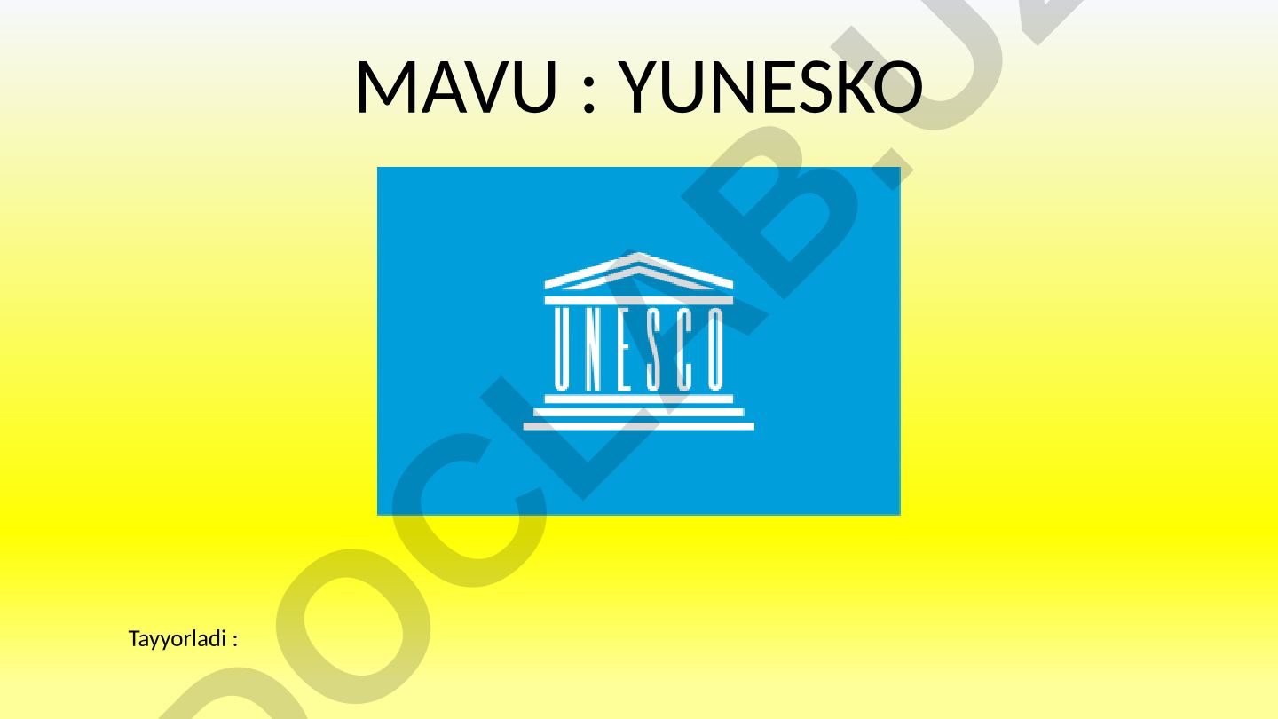 UNESCO tashkiloti haqida
