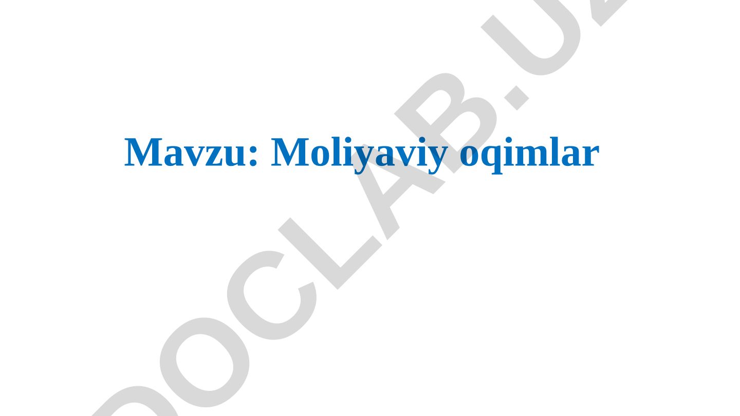 Moliyaviy oqimlar