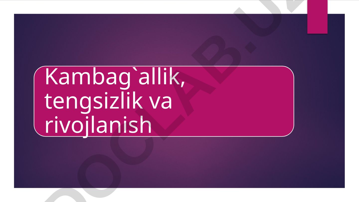 Kambag`allik, tengsizlik va rivojlanish