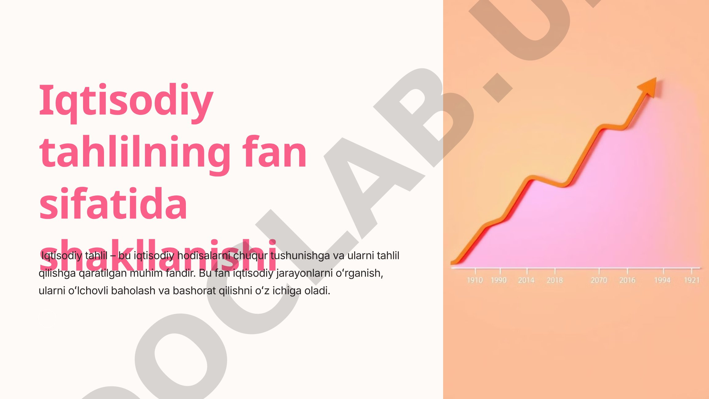 Iqtisodiy tahlilning fan sifatida shakllanishi