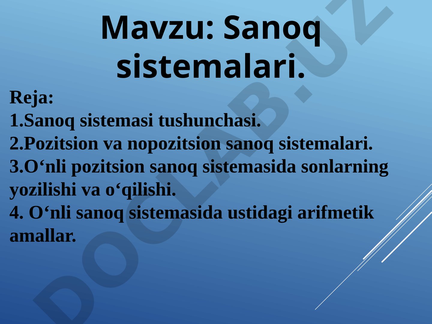 Sanoq sistemalari