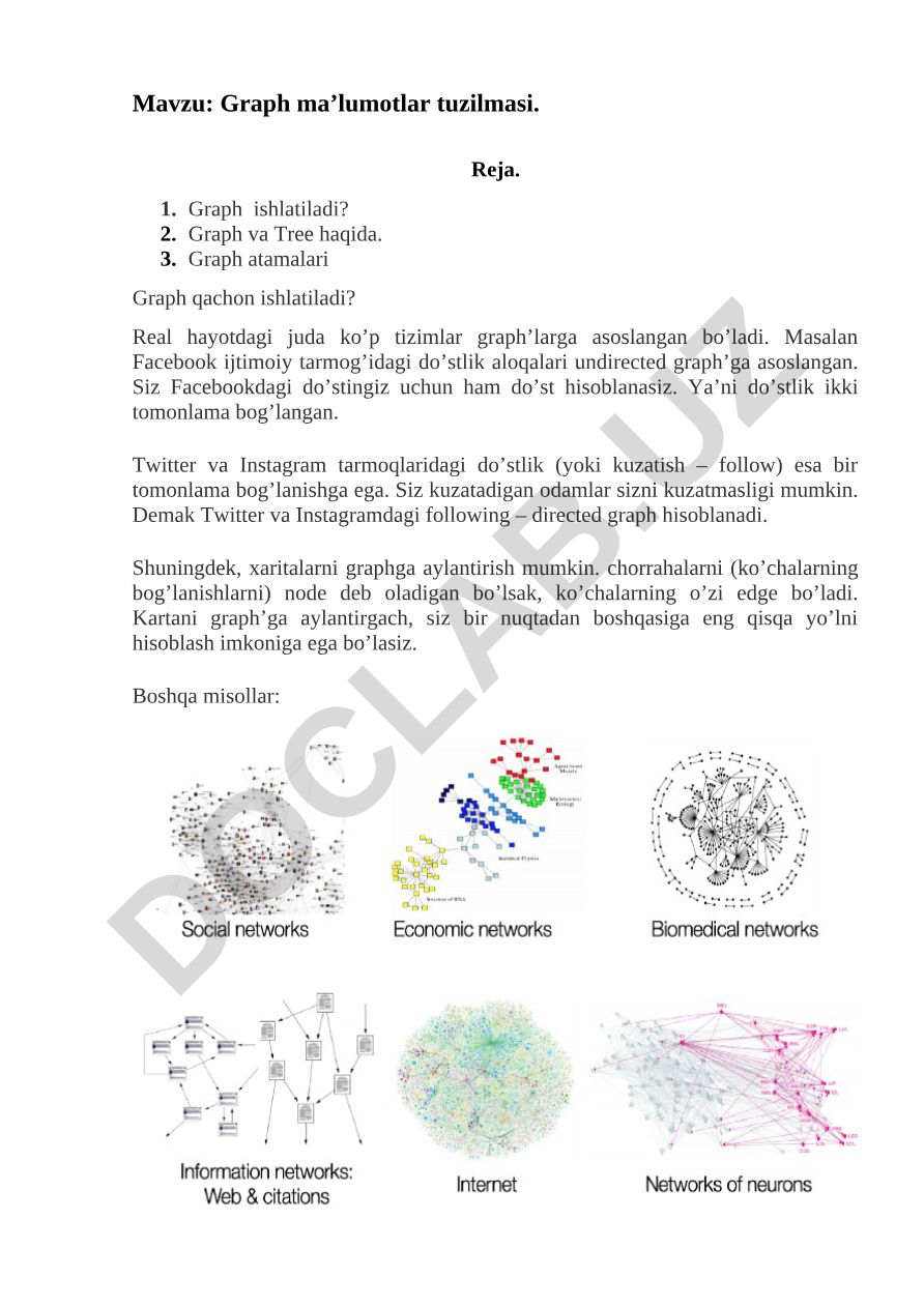 Graph maʼlumotlar tuzilmasi