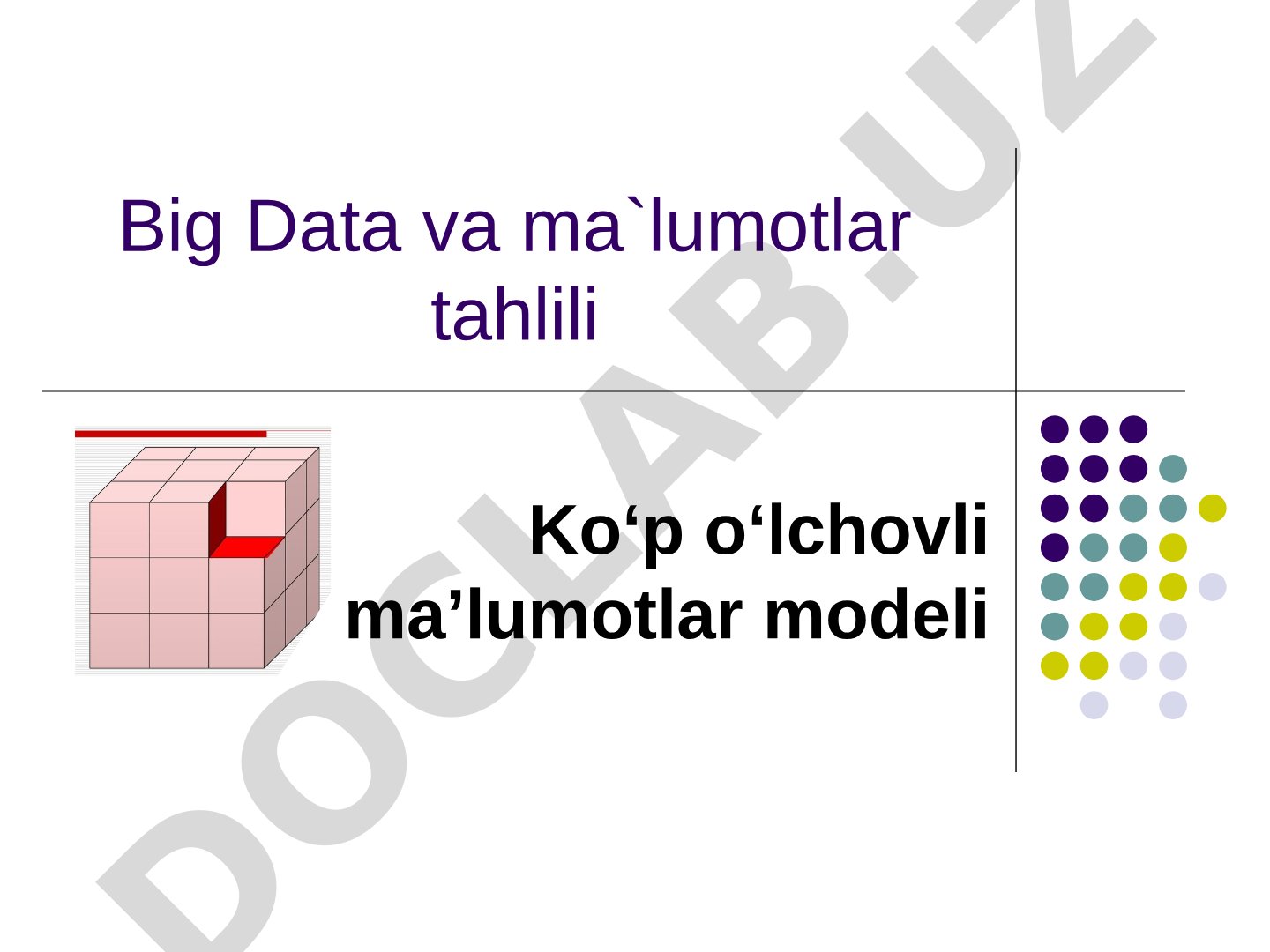 Big Data tahlili taqdimoti
