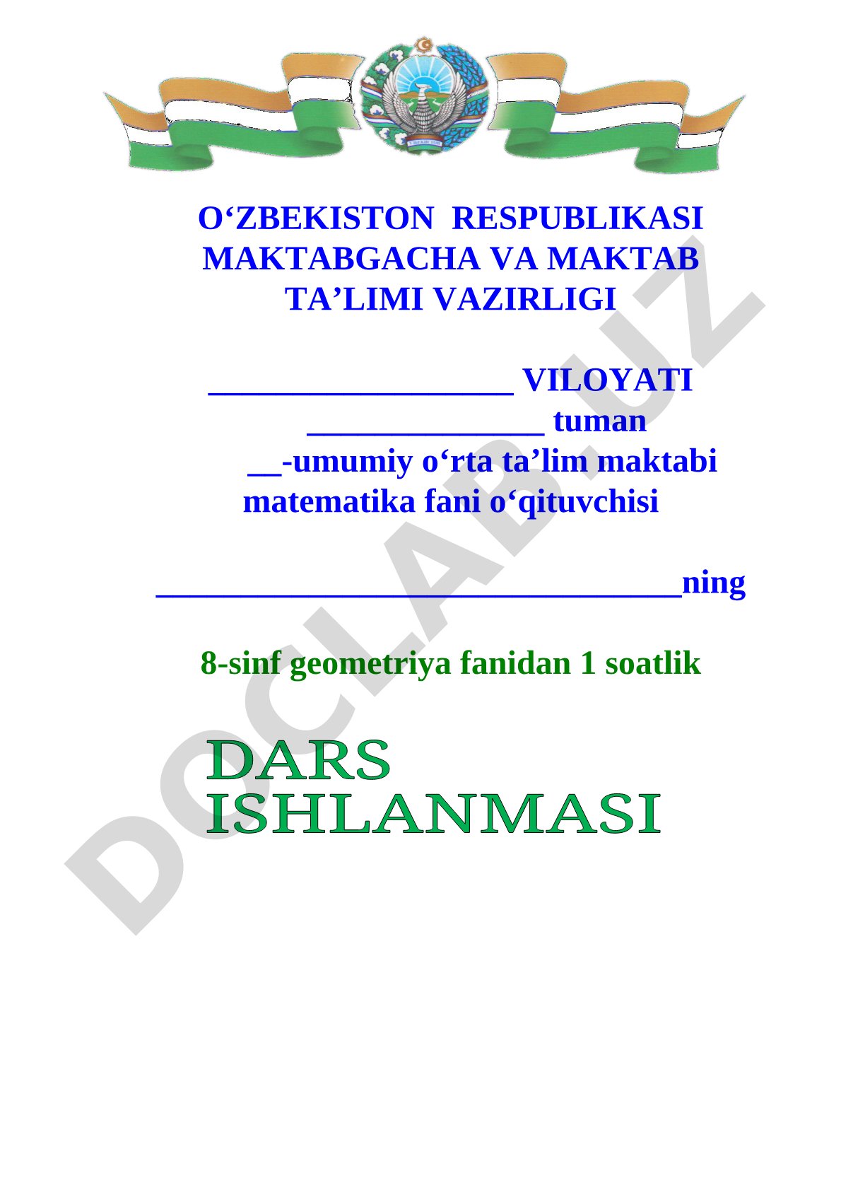 Romb va trapetsiyaning yuzi