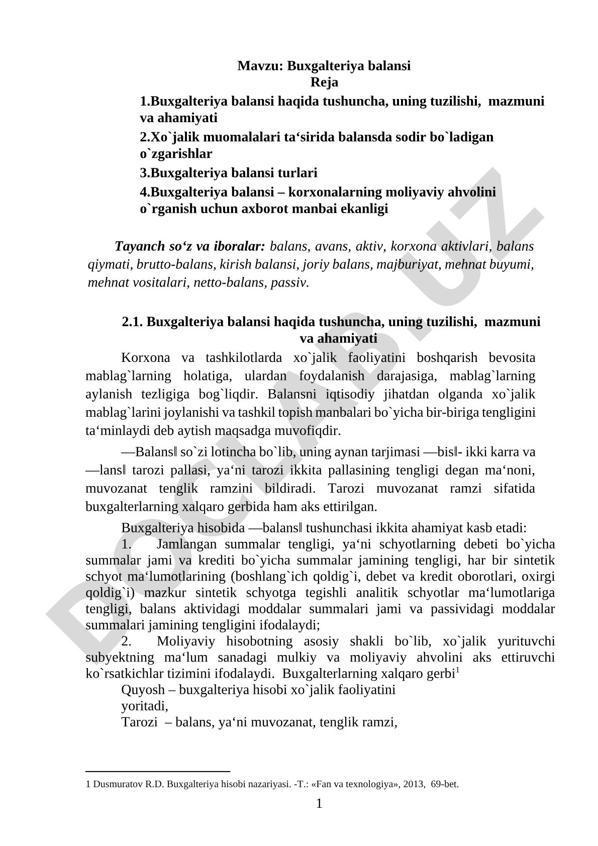 Buxgalteriya balansi