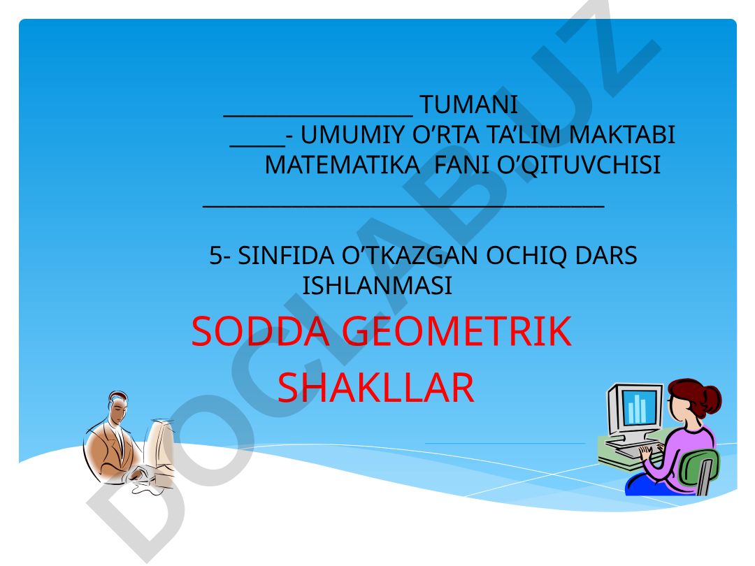 Sodda geometrik shakllar: kesma, uzunlik o'lchash va taqqoslash