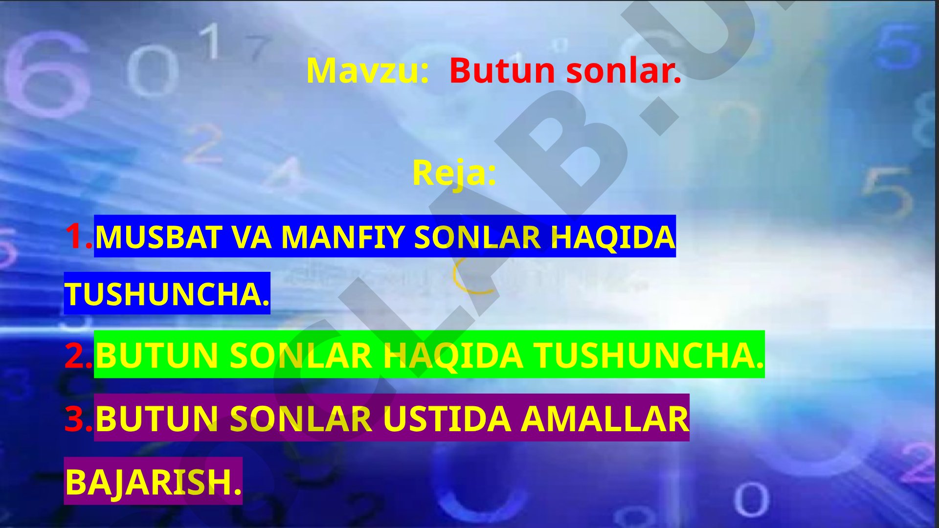 Butun sonlar