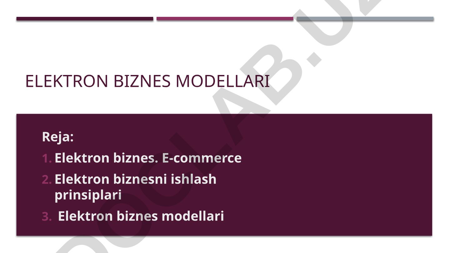 Elektron biznes modellari