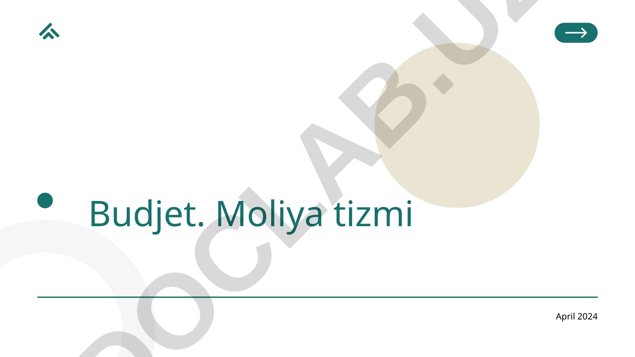 Budjet va moliya tizimi