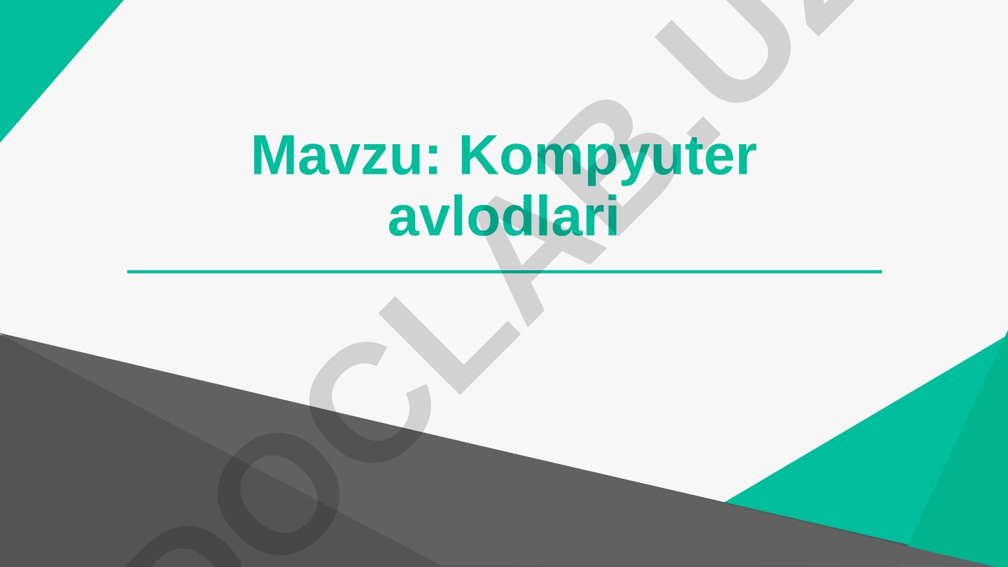 Kompyuter avlodlari