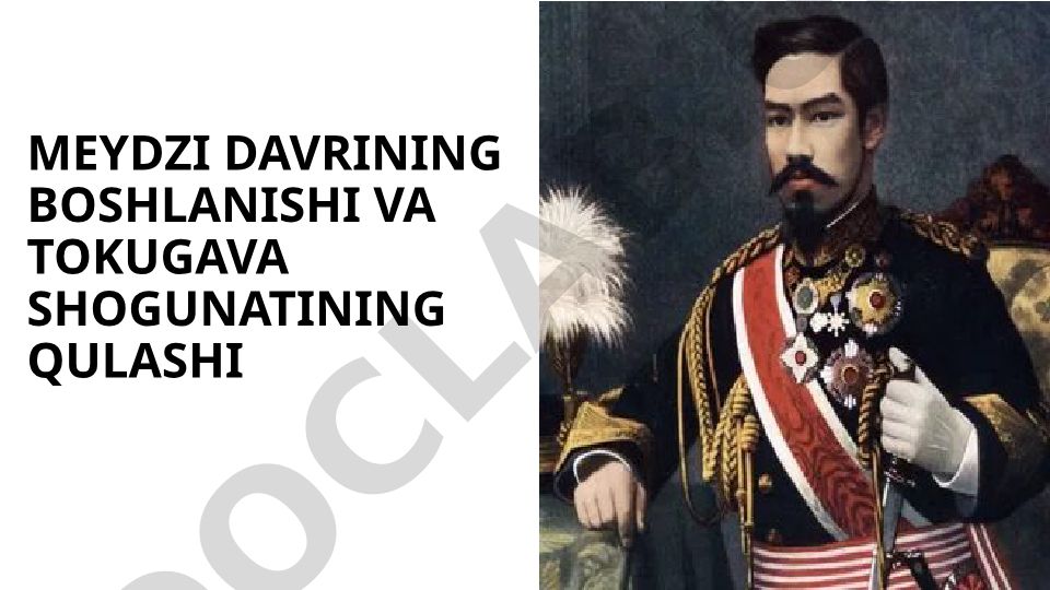 Meydzi davrining boshlanishi va Tokugava shogunatining qulashi