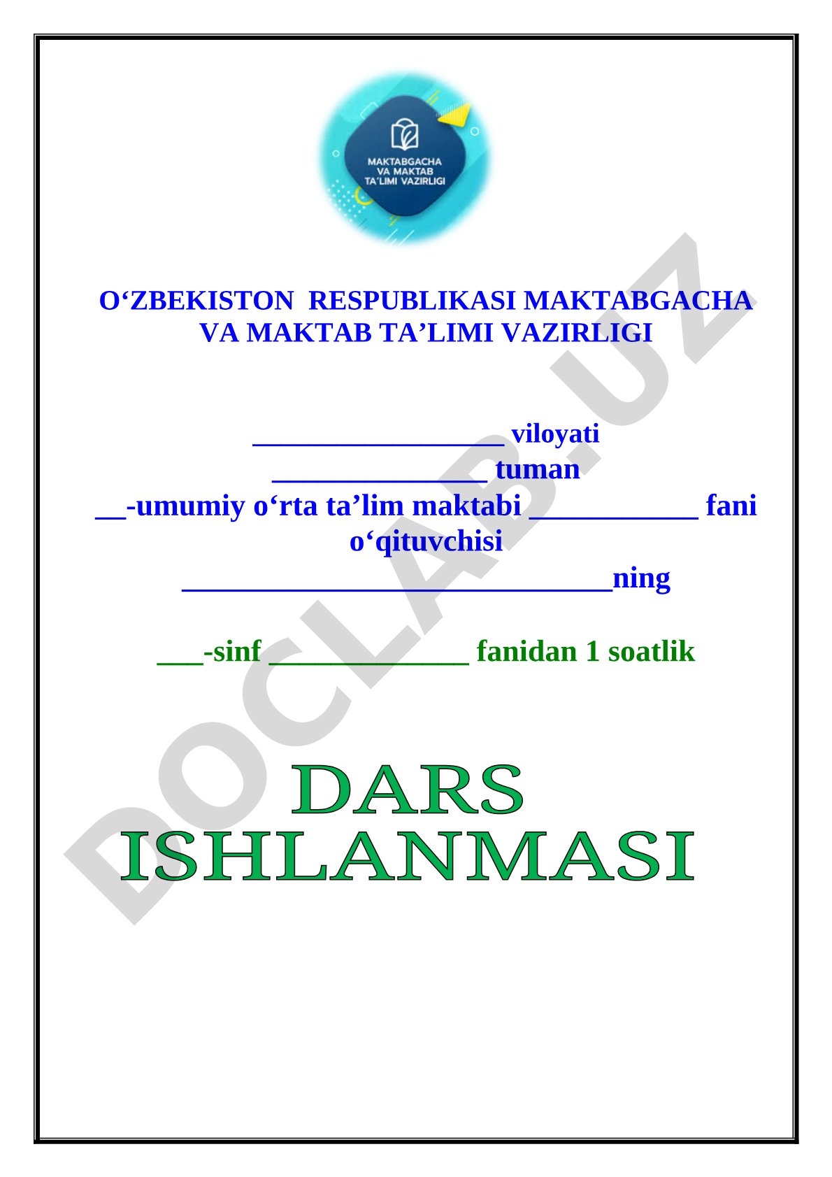 Matematika dars ishlanmasi