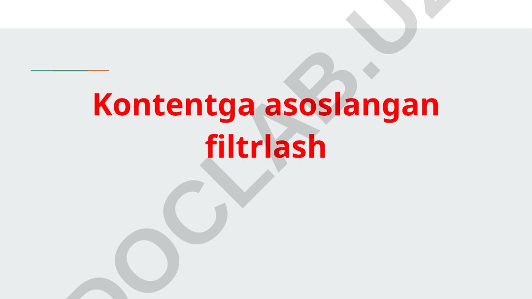 Kontentga asoslangan filtrlash