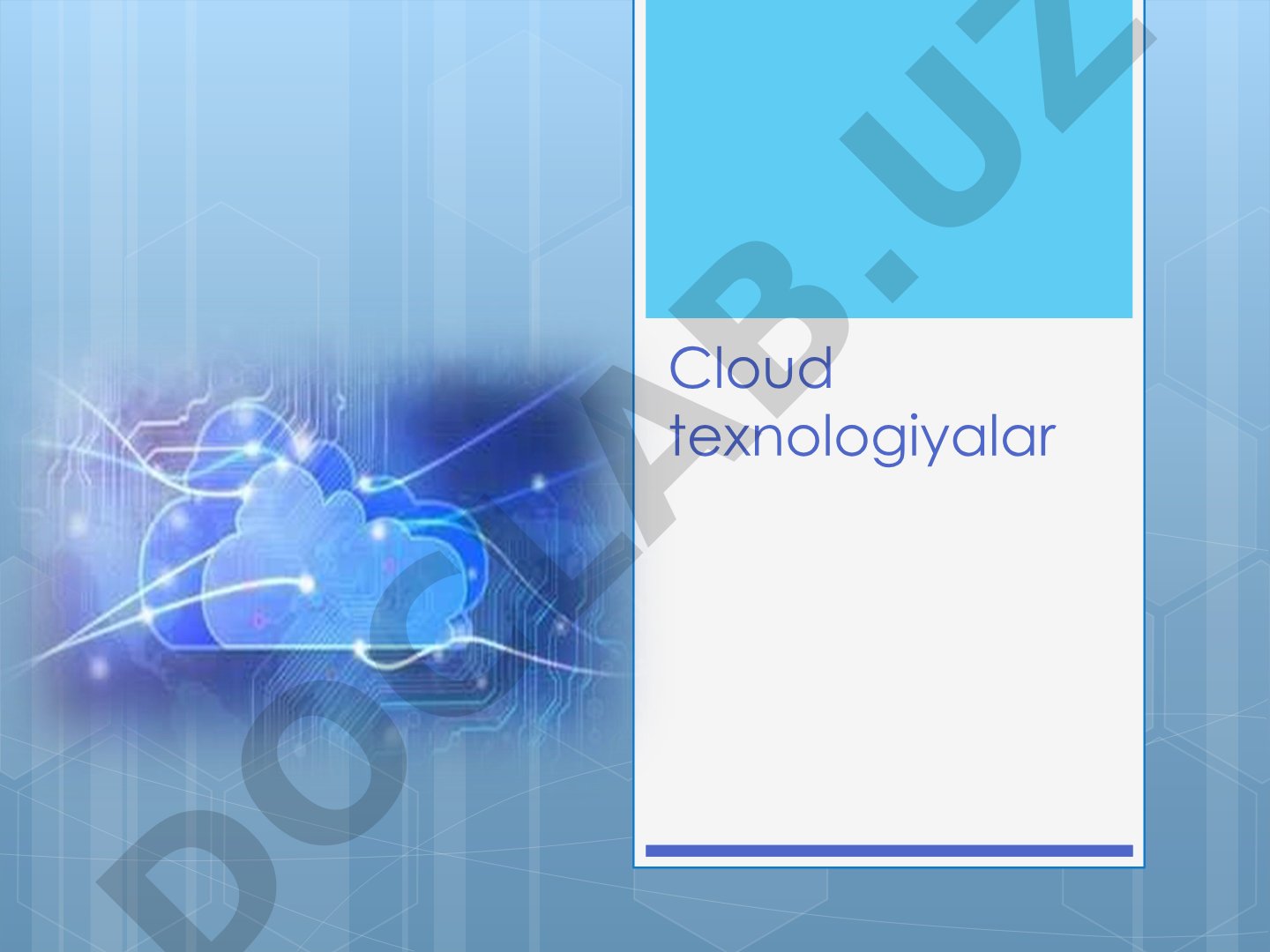 Cloud texnologiyalar haqida maqola
