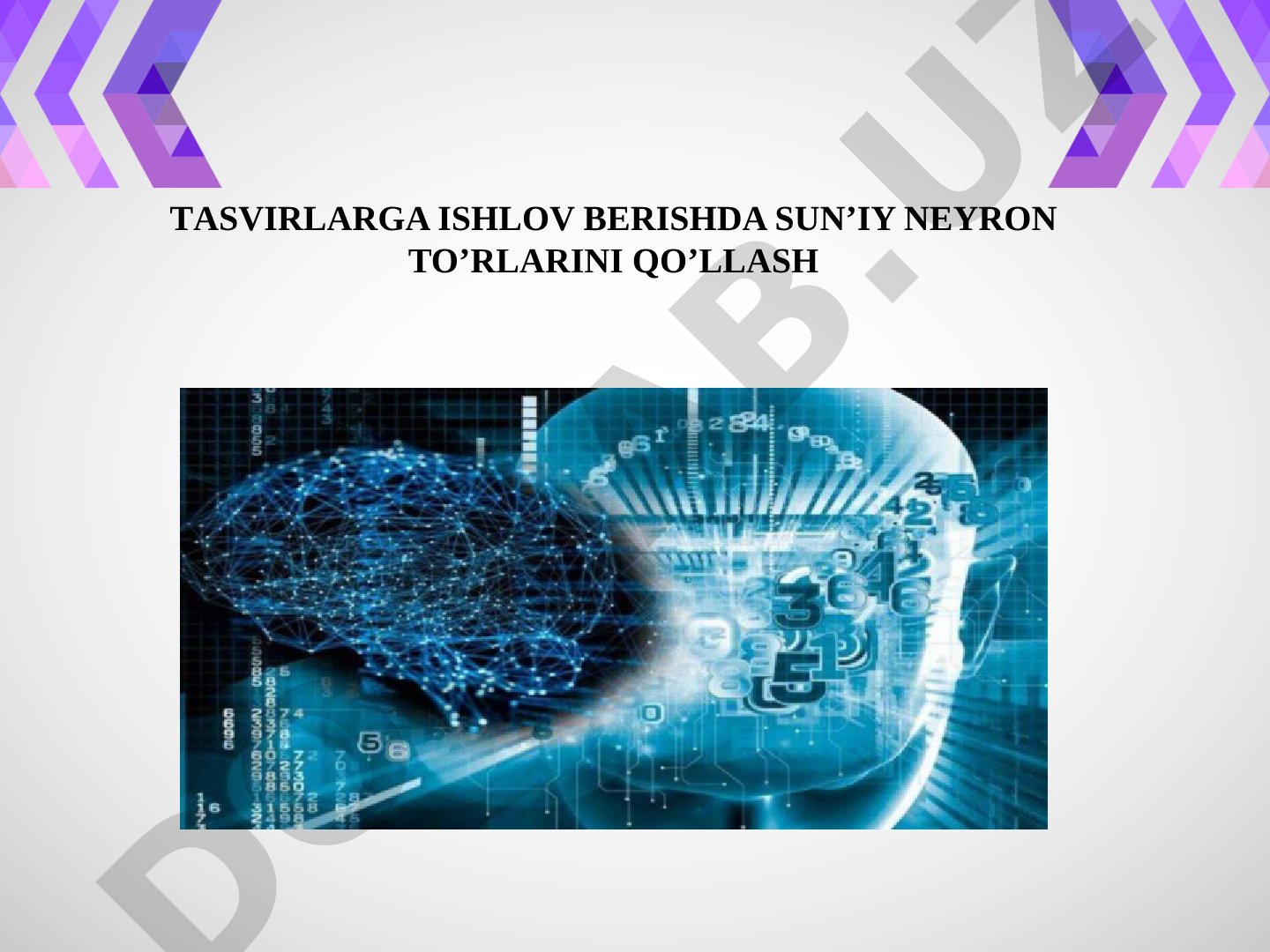 Sun'iy neyron to'rlar taqdimoti