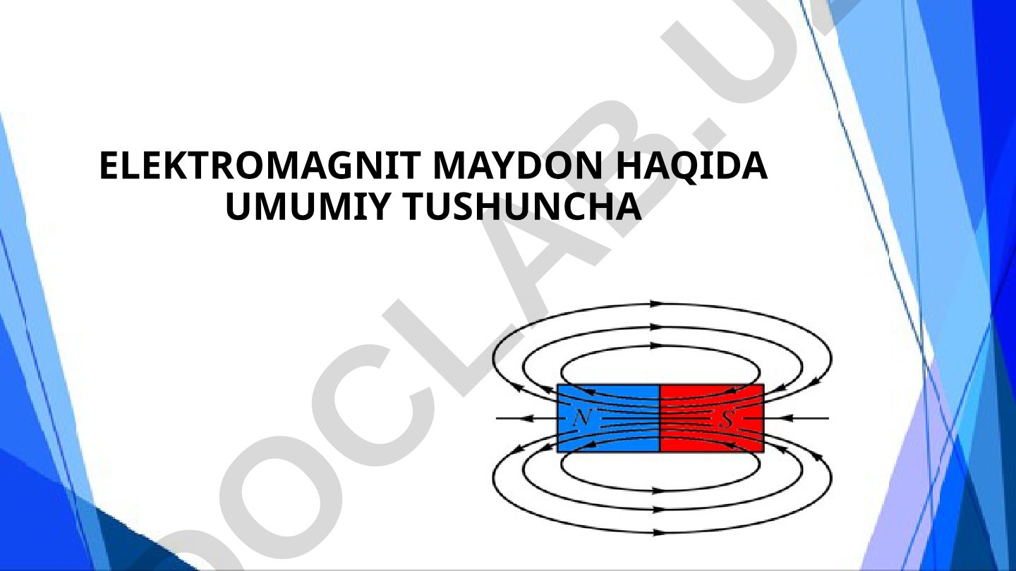 Elektromagnit maydon haqida umumiy tushuncha