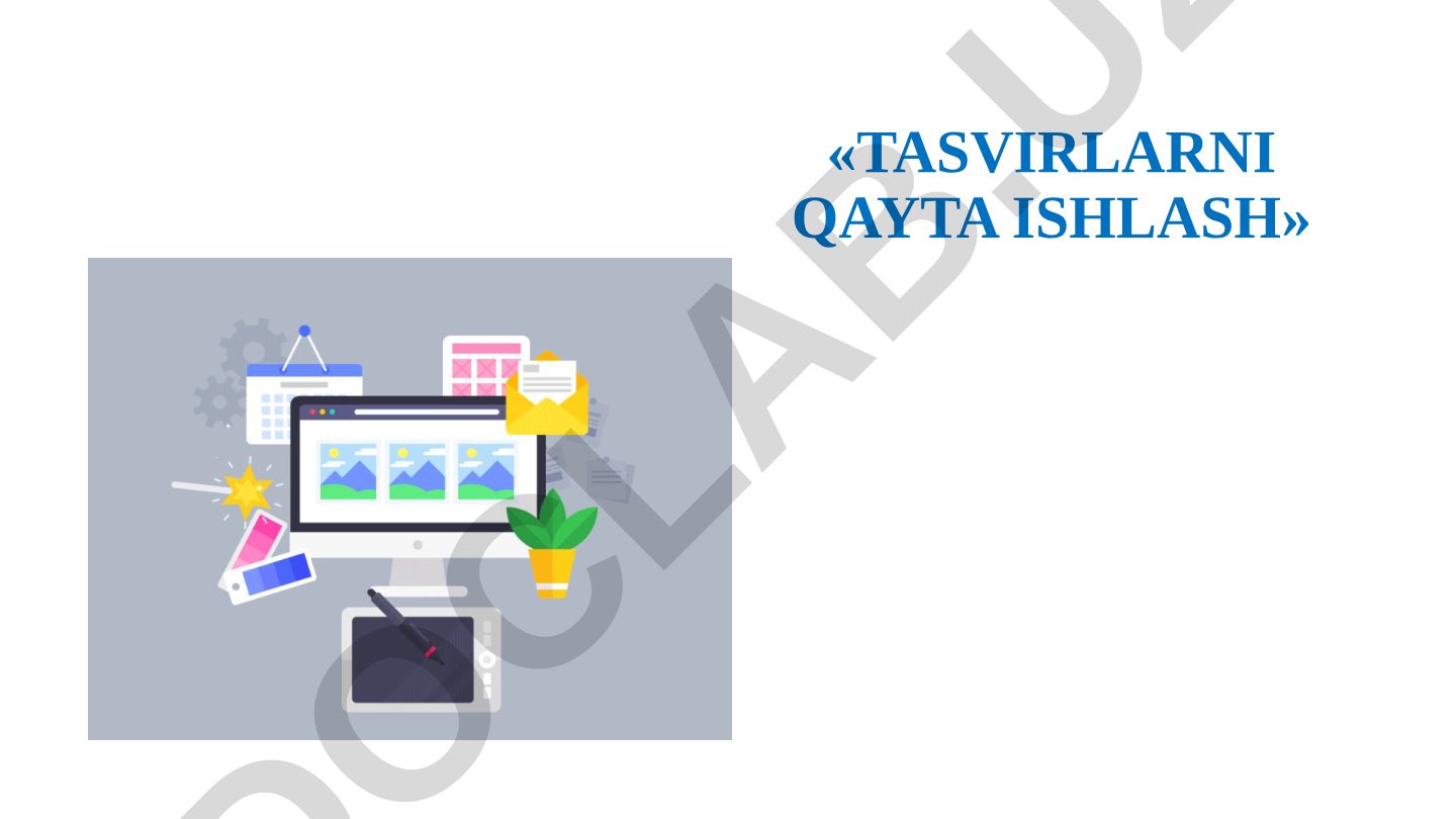 Tasvirlarni qayta ishlash