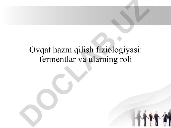 Ovqat hazm qilish fiziologiyasi: fermentlar va ularning roli