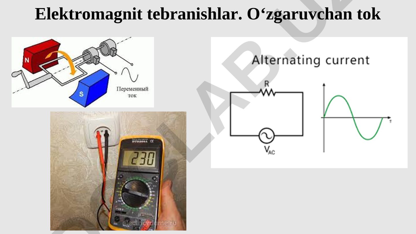 Elektromagnit tebranishlar va o'zgaruvchan tok