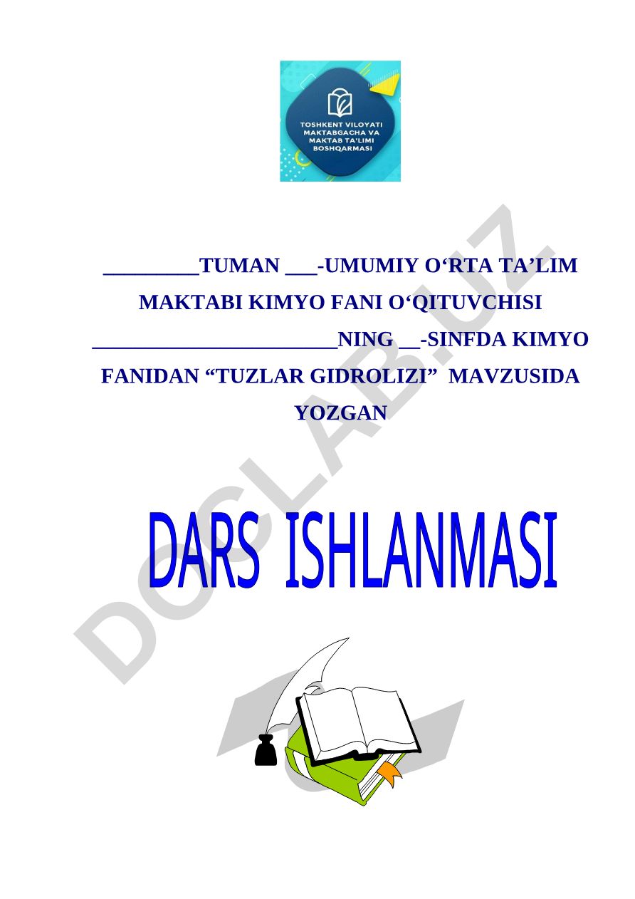 Tuzlar gidrolizi