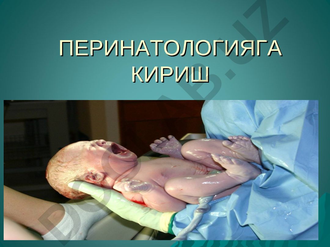 Перинатологияга кириш маъруза режаси