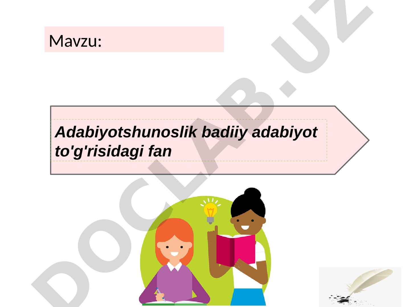 Adabiyotshunoslik badiiy adabiyot to'g'risidagi fan