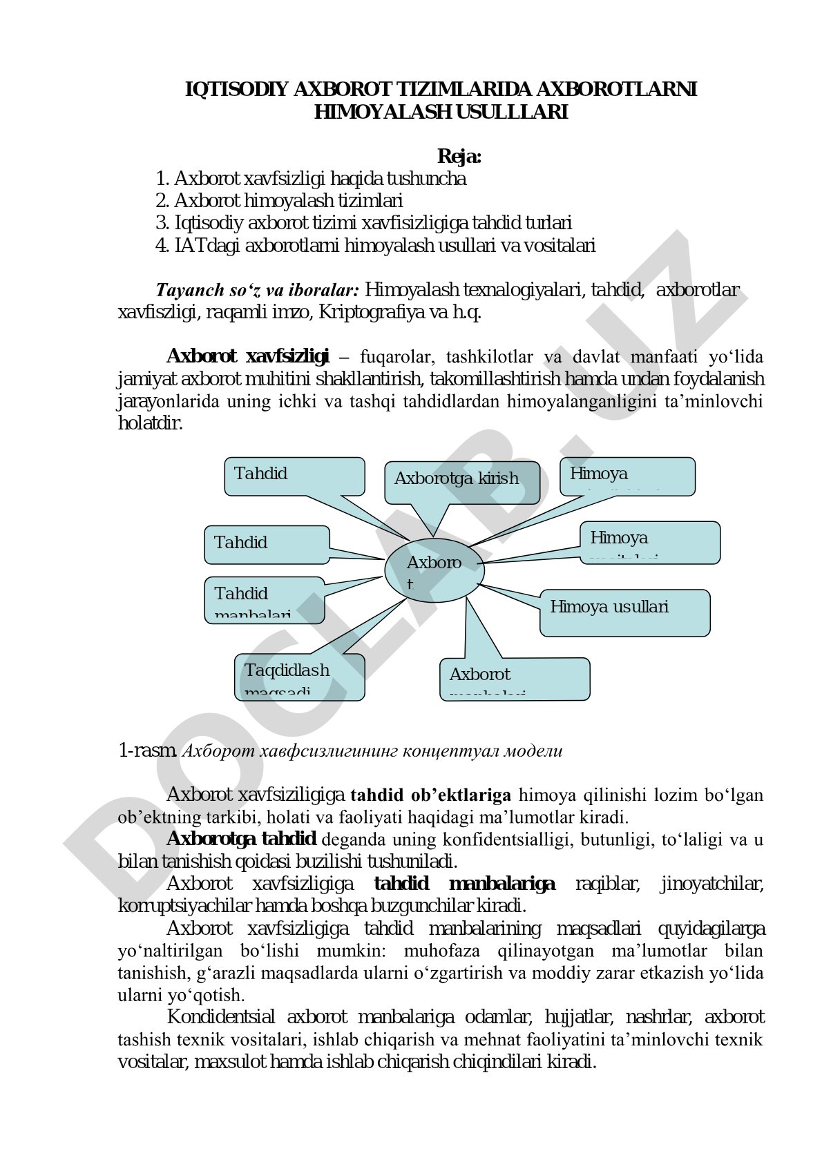 Iqtisodiy axborot tizimlari himoyasi PDF