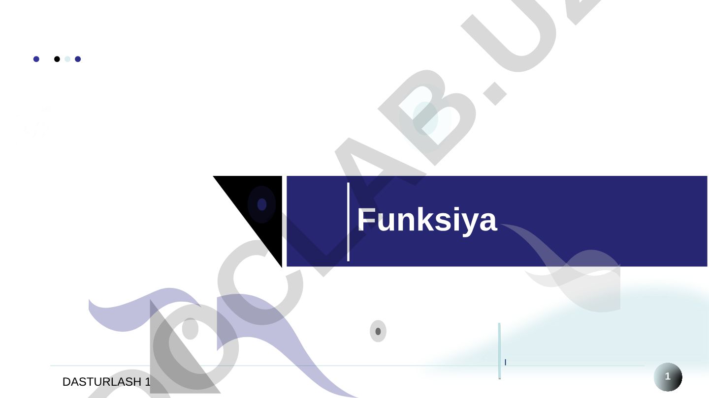Funksiyalar: ta'rifi, turlari va Python dasturlash tilida qo'llanilishi