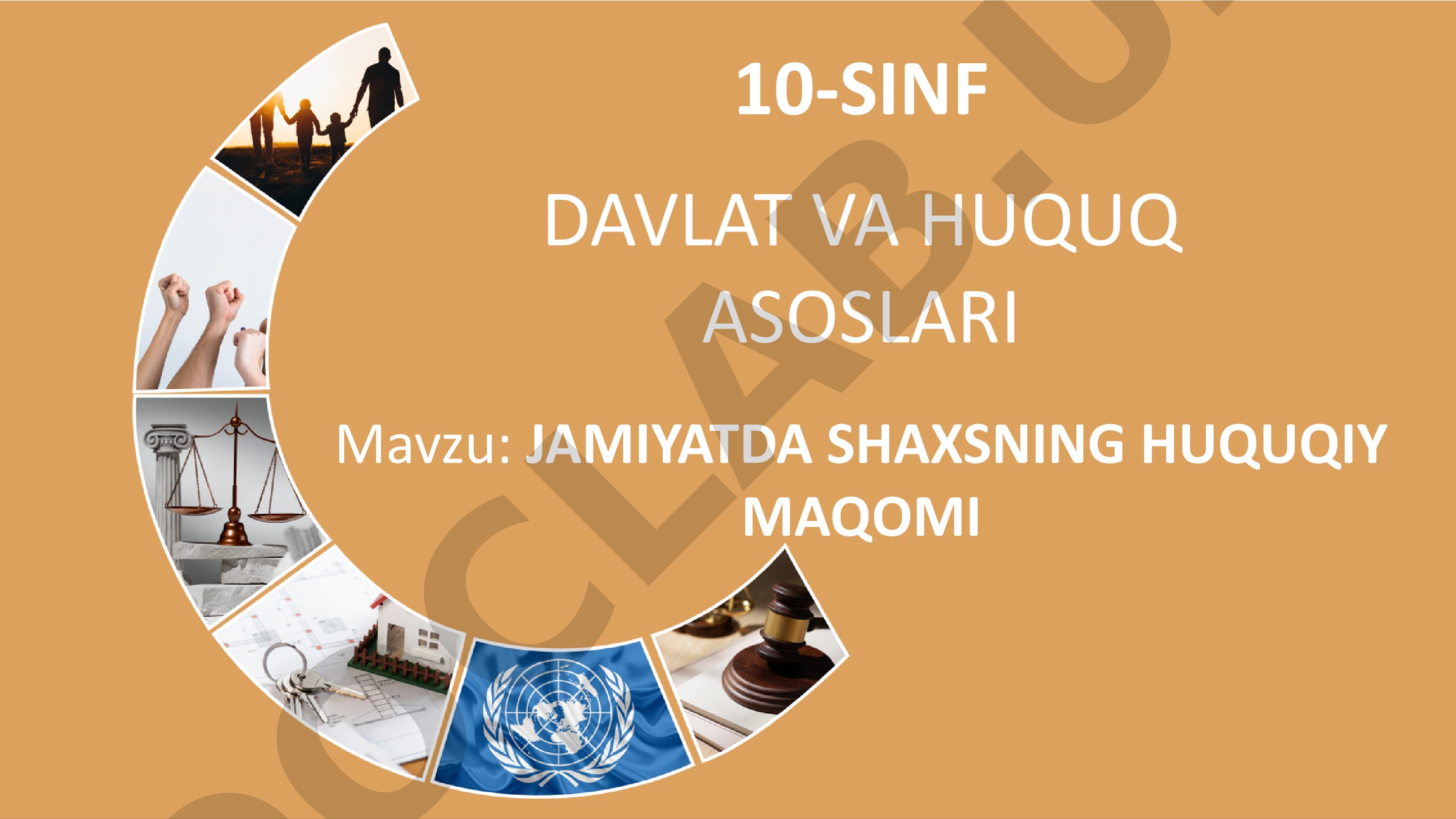Jamiyatda shaxsning huquqiy maqomi