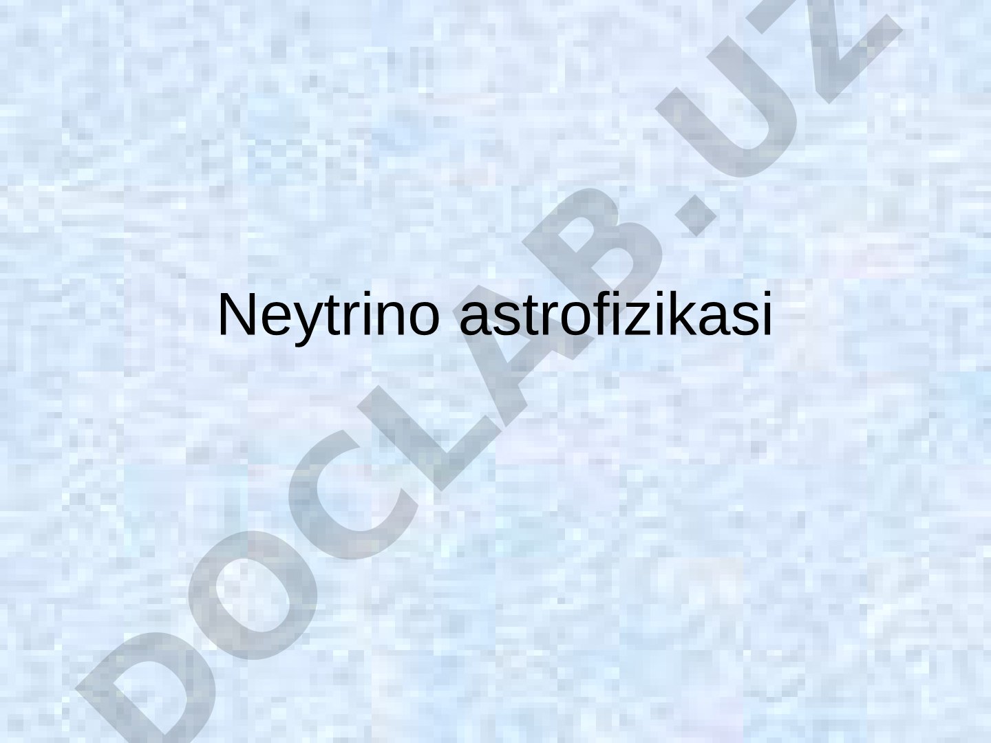 Neytrino astrofizikasi