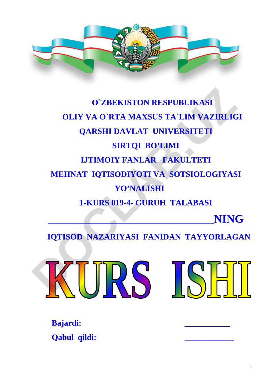 Ijtimoiy-iqtisodiy tizimlar ularning tarkibi va andozalar